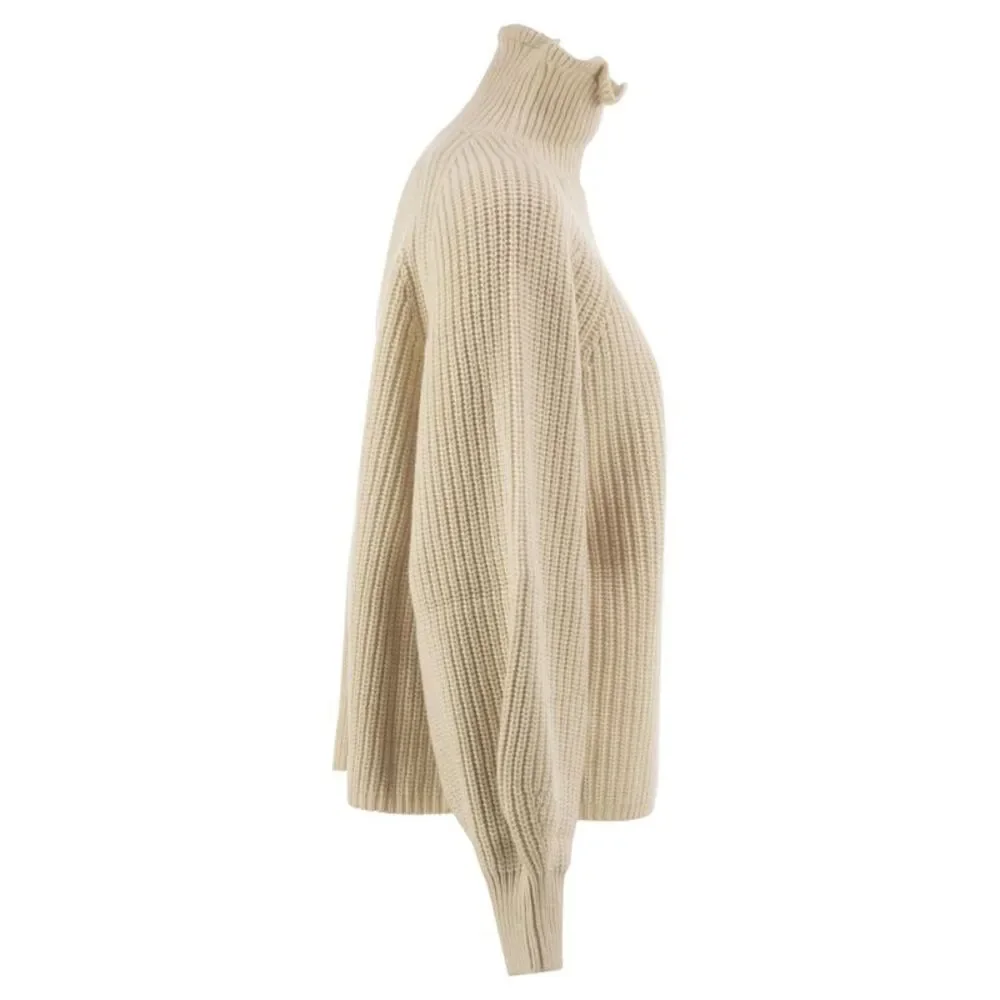 Max Mara Women Mxmpontile - Wool And Cashmere Rib-Knit Roll-Neck Jumper